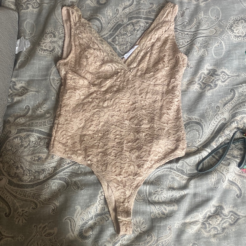 Elodie cream lace bodysuit